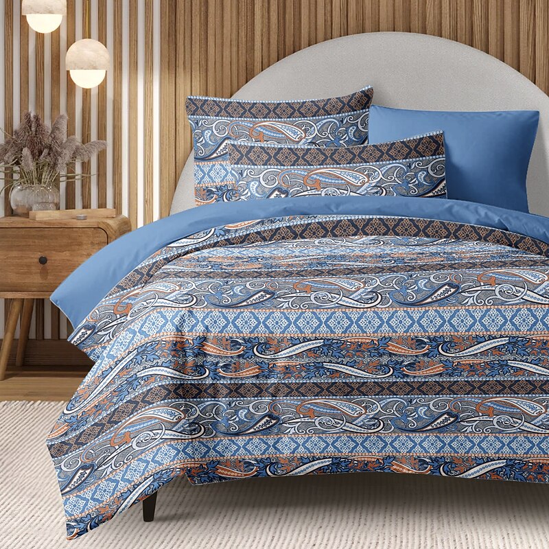 Mandala Ethnic Duvet Cover Full Size Bedding Set Cotton Bed Sets Quilt Cover Soft Lightweight Comforter Cover with 2 Pillowcases for Summer Spring4