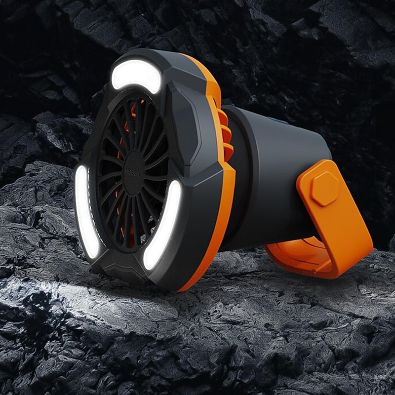 1 Pc outdoor camping light, fan light, low noise, long battery life, USB interface, hanging and standing two modes2