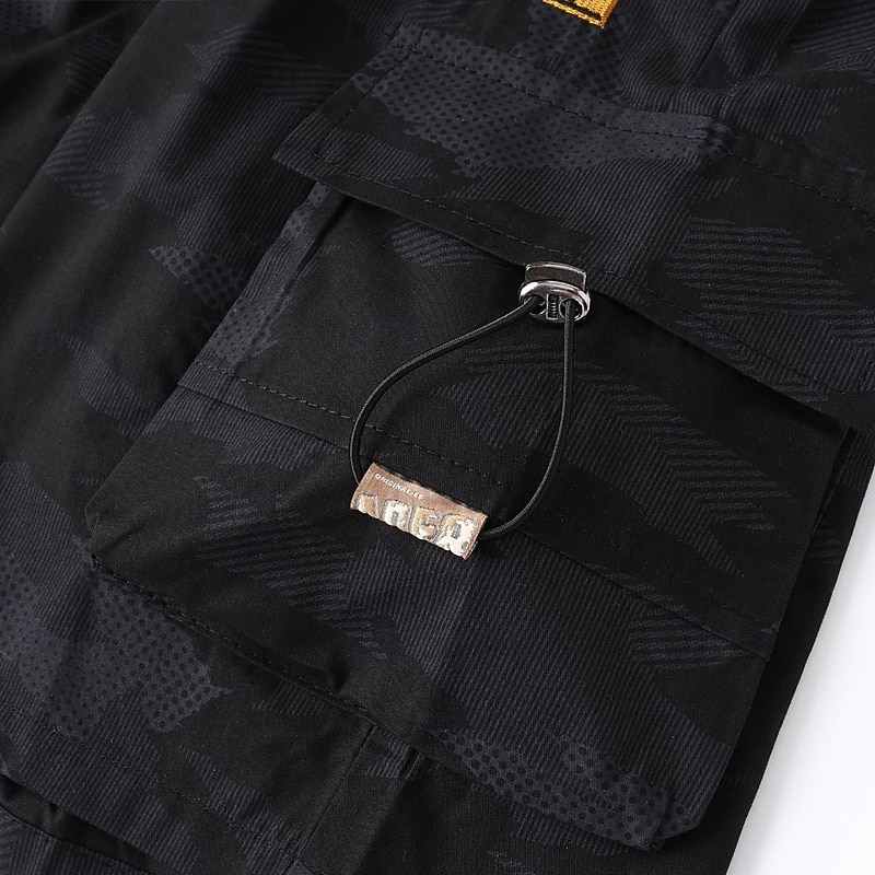 Men's Cargo Shorts Outdoor Shorts Camping Shorts Camo Shorts Hiking Shorts Elastic Waist Multi Pocket Straight Leg Camouflage Moisture Wicking Wearable Knee Length Outdoor Casual Daily Fashion4