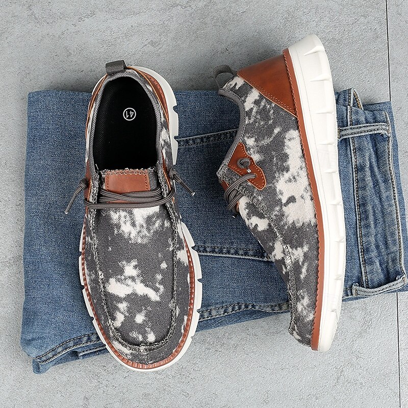 Men's Modern Slip-On Sneakers, Grey Mesh with Cushioned Sole, Lightweight Comfort for Daily Wear2