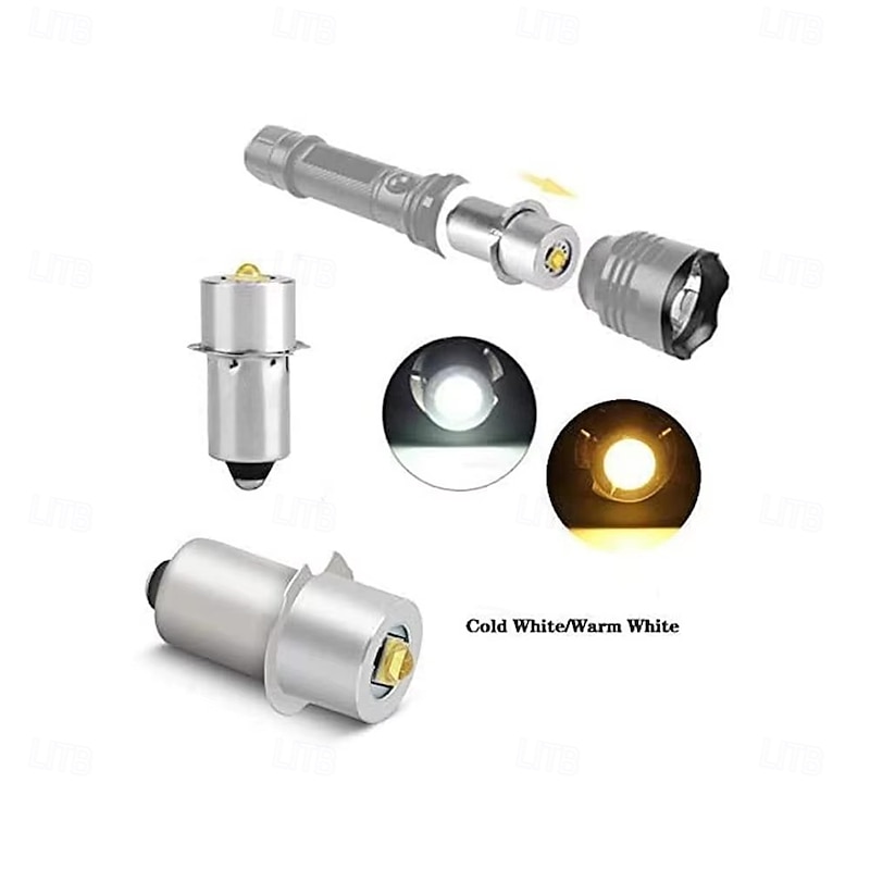 6 Pcs Flashlight LED Bulb Lighting Light Source P13.5s Ba9s E10 Led Bulb 3w Plug-In Light High Brightness Small Bulb 3v 6v 12v 24v  1 LED Beads 3535 Warm White White4