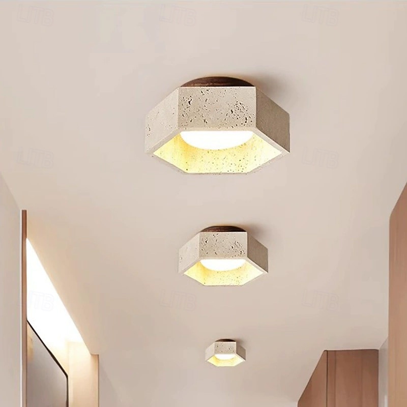 17 cm Geometric Shapes Ceiling Lights Stone Artistic Style Vintage Style Classic Style Vintage Country 110-120V 220-240V2