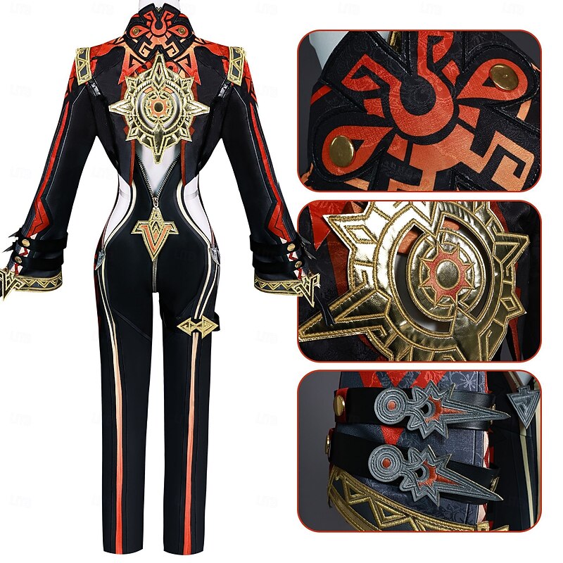 Genshin Impact Mavuika Anime Cosplay Costume Outfits Cosplay Suits Video Game Costumes Halloween Carnival Party Comic Con Costume For Women's Adults'3