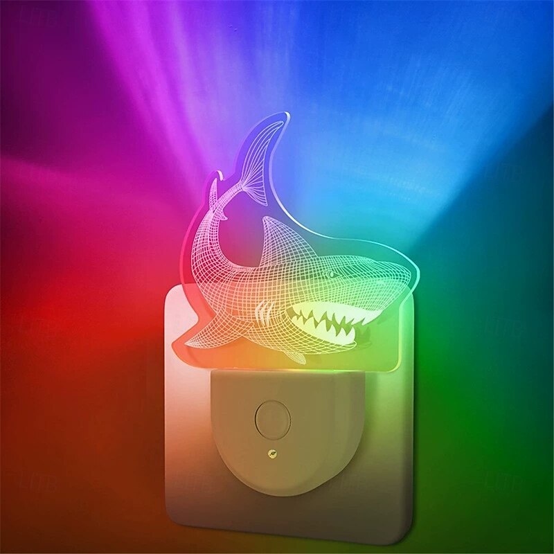 Acrylic Shaped LED Night Light Living Room And Bedroom Decoration Light Gradient Effect Of Color Light Eye Protection Without Flicker Uk Us Eu Power Plug 1pc4