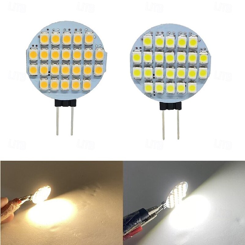 10 Pcs LED Bulbs Bi-pin Lights 250 lm G4 T 24 LED Beads SMD 2835 Warm White White  DC12 V  Living Room Lighting Bulb Light Source2