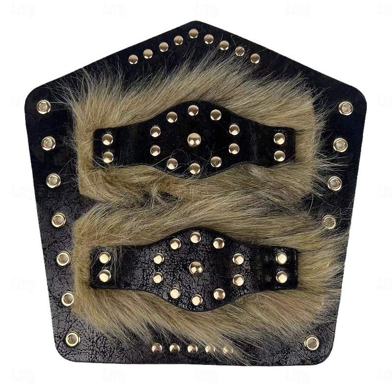 Retro Vintage Medieval Renaissance Wristband Arm Guards Warrior Viking Fancy Dress Men's Viking Halloween Carnival Performance Party LARP Adults' Arm Guards2
