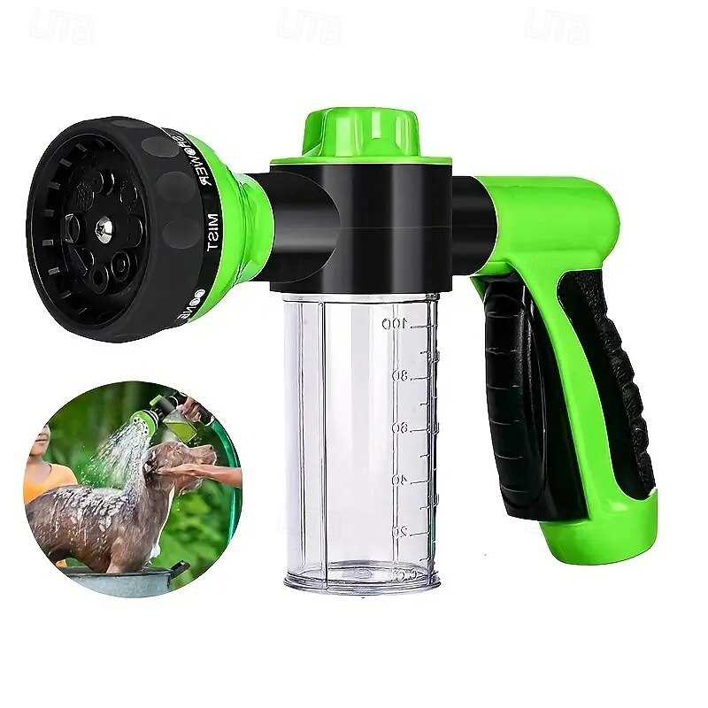 1 Pet Horse Bath Head Adjustable High Pressure Nozzle Hose Dog Shower Gun Wash Garden Animal Carriage Cleaning Tool