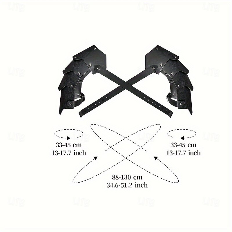 Punk & Gothic Medieval Renaissance Armor Chemise Shoulder Armor Fancy Dress Men's Women's Unisex Halloween Carnival Masquerade Performance Event / Party Stage Adults' Shoulder Armor4
