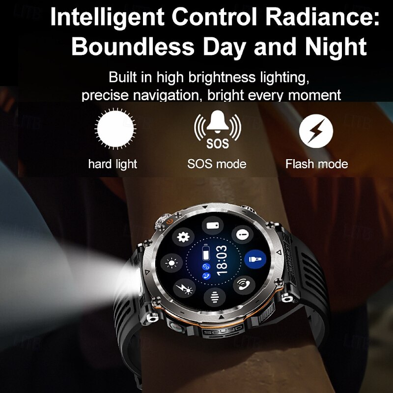 696 HT30 Smart Watch 1.7 inch Smartwatch Fitness Running Watch Bluetooth Pedometer Call Reminder Sleep Tracker Compatible with Android iOS Men Hands-Free Calls Message Reminder IPX-0 52mm Watch Case3