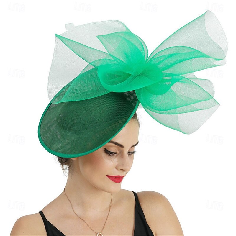 Headdress Flax Fedora Hat Wedding Birthday Evening Party Tea Party Horse Race Elegant Vintage Cute With Feather Floral Headpiece Headwear