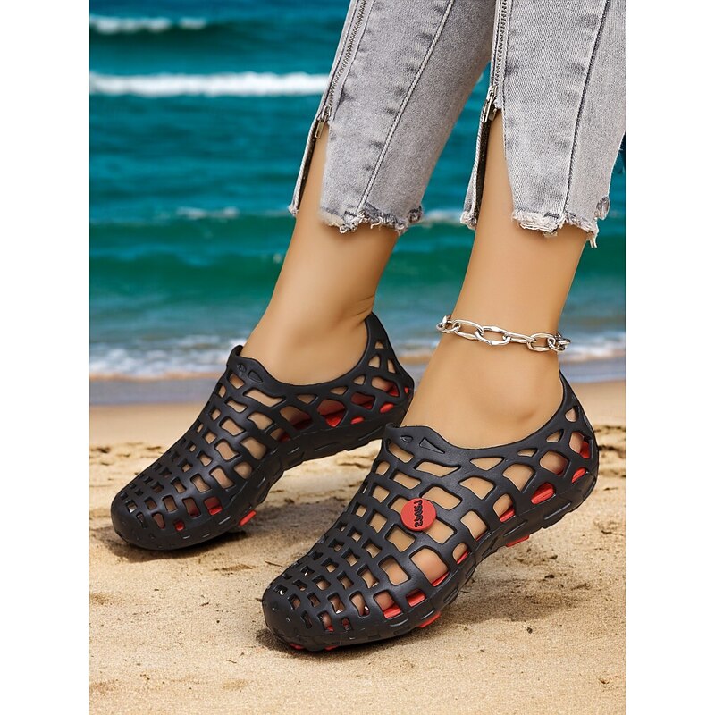 Women's Breathable Hollow Out Beach Shoes - Lightweight Slip-On Water Shoes for Beach & Outdoor Activities3