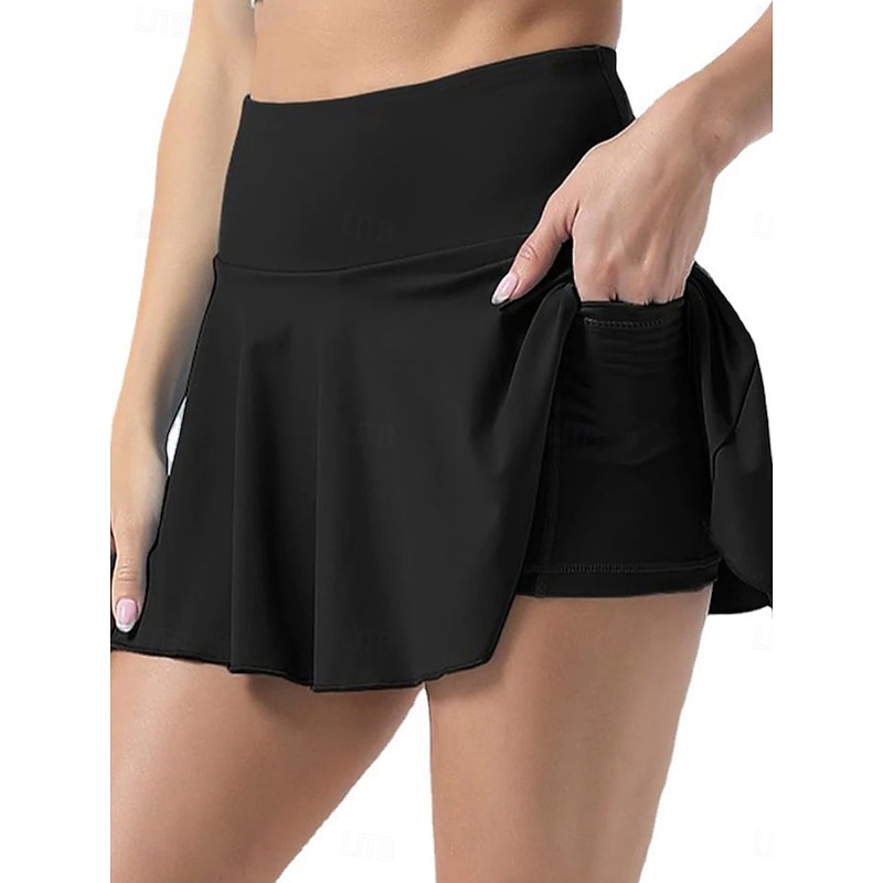 Women's Skort Short Skirt Sweatpants Skort Fashion Streetwear Casual Short High Waist Plain Elastic Waistband Comfy Soft Comfortable High Elasticity Outdoor Street Sports Black White Pink Summer