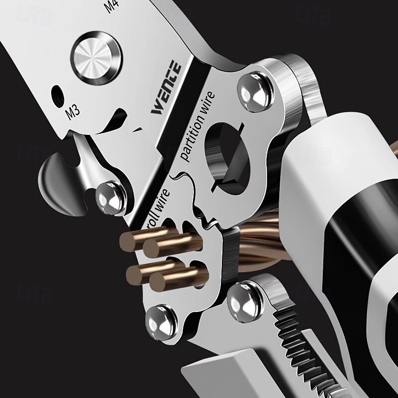 1pc ProMaster Multifunctional Wire Stripper Cutter Foldable Metal Tool with Hook Knife Screwdriver Wrench Quick Wire Stripping and Cutting Electrician Hand Tool2