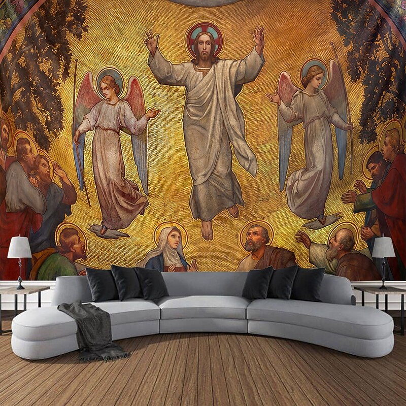 Medieval Tapestry Middle Age Wall Art Large Tapestry Mural Decor Photograph Backdrop Blanket Curtain Home Bedroom Living Room Decoration2