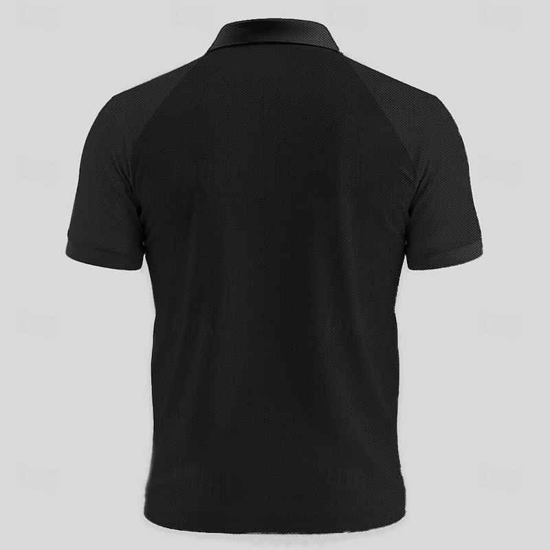 American Independence Day Men's Eagle American Flag Polo Short Sleeve Polo Shirts Collared Shirts Vintage Casual Outdoor Athleisure Buttons 3D Print Summer Black2