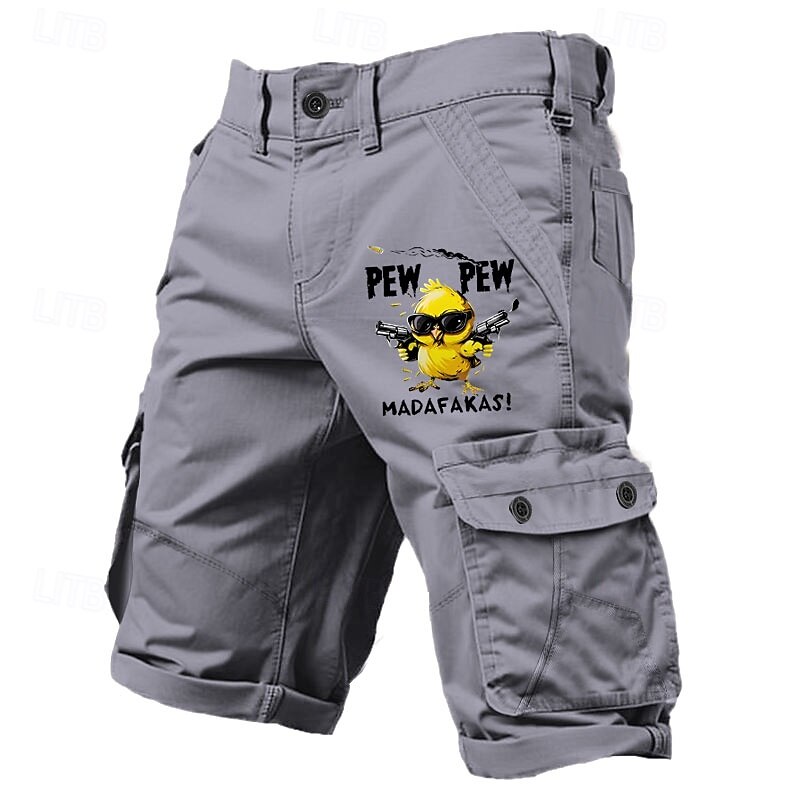 Men's Letter Printed Funny Duck Cargo Shorts Work Shorts Mid Waist Classic Casual Outdoor Camping & Hiking Multiple Pockets Designer Clothing Apparel3