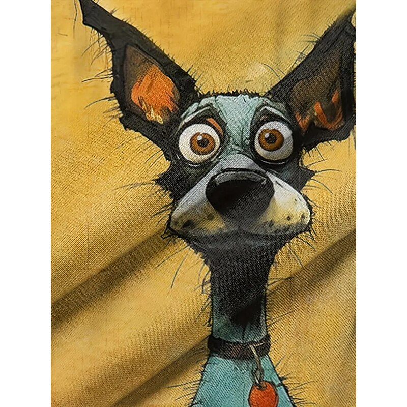 Women's T Shirt Summer Tops Graphic Dog Classic Casual Short Sleeve Crew Neck Crop Tops Daily Weekend Print Rainbow Summer Spring Fall4