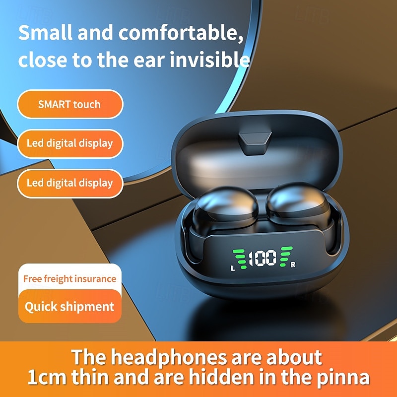 Ultra Small Mini Wireless Bluetooth Headset Peanut Size Invisible In-Ear Running Waterproof Noise Reduction2