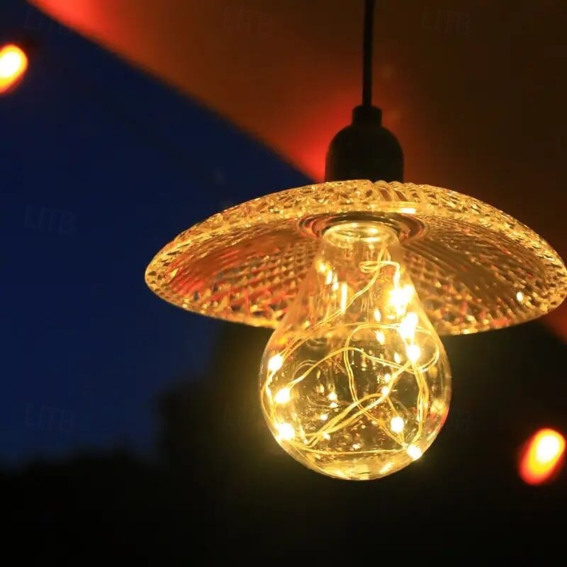 1PC LED Solar Outdoor Lights Waterproof Outdoor Lanterns Patio Lights Garden Balcony Wedding Party Garden Camping Atmosphere Decoration4