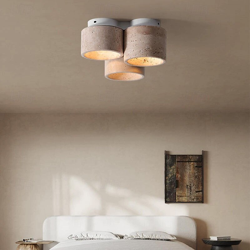 3-Light 24 cm Circle / Round Design Geometric Shapes Ceiling Lights Stone Artistic Style Vintage Style Classic Artistic Nature Inspired 110-120V 220-240V2