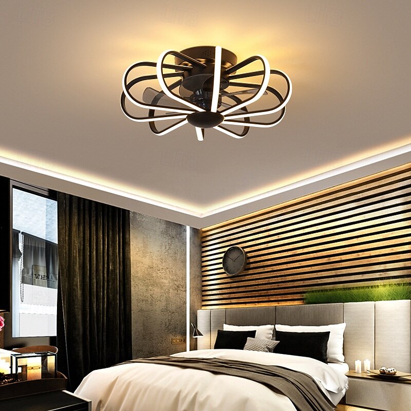 10-Light 60 cm Dimmable Ceiling Fan Metal Silica gel Modern Nordic Style 220-240V2
