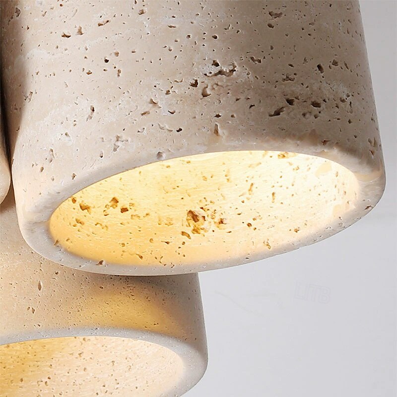 3-Light 24 cm Circle / Round Design Geometric Shapes Ceiling Lights Stone Artistic Style Vintage Style Classic Artistic Nature Inspired 110-120V 220-240V3