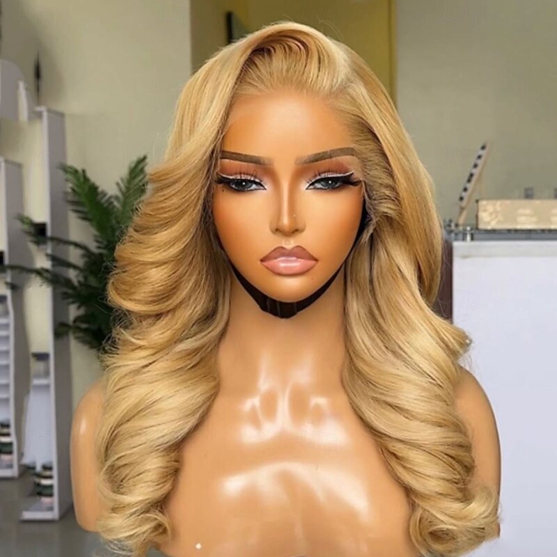 Brazilian Virgin Hair Loose Wave Colored Glueless 5x5 Closure Wigs Honey Blonde Lace Frontal Wig Pre-Plucked for Women3