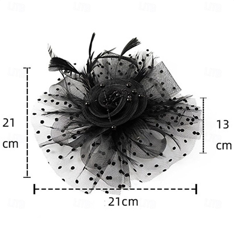 Headpiece Tulle Feathers Wedding Evening Party Elegant Wedding With Feather Headpiece Headwear2