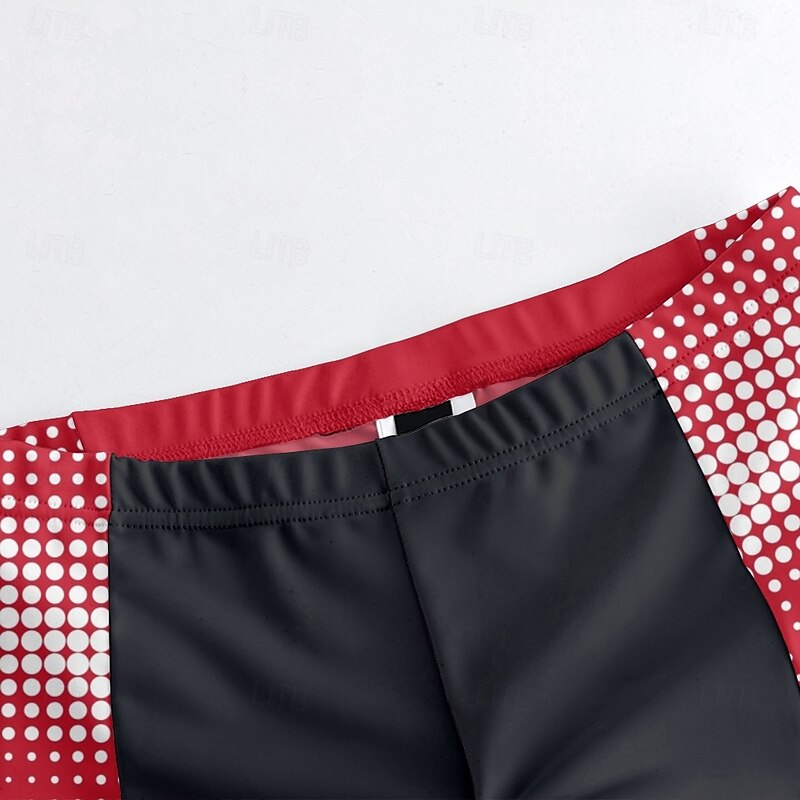 Men's Cycling Jersey Geometric Gradient Short Sleeve Bike Tee Tshirt Jersey with 3 Rear Pockets Mountain Bike MTB Quick Dry Anatomic Design Wicking Breathable Sports Dark Pink Dark Purple Red3