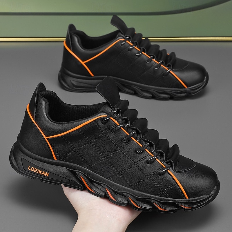 Men's Black Sports Sneakers - Lightweight Non-Slip Athletic Shoes for Running & Outdoor Training3