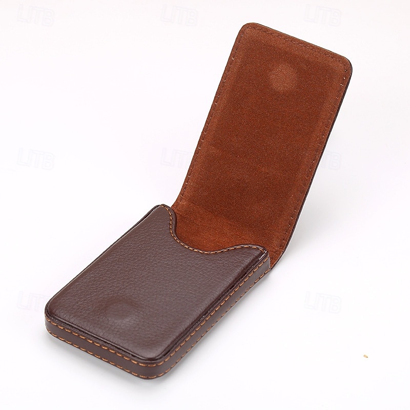 1pcs Business Card Holder PU Leather Business Card Case Pocket Wallet with Magnetic Shut4
