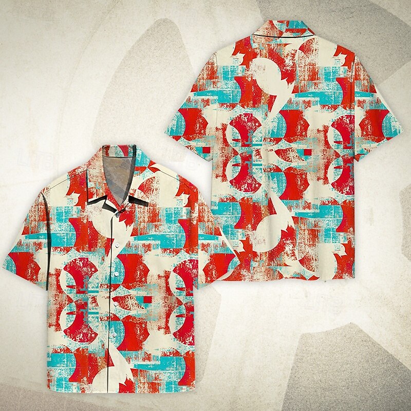 Blouse / Shirt Retro Poster Graphic For Men's Adults' Masquerade 3D Print Vacation Party - Main Image