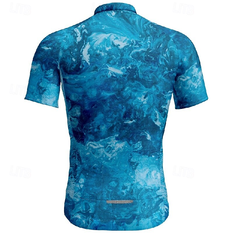 Men's Cycling Jersey Gradient Camo / Camouflage Short Sleeve Bike Tee Tshirt Jersey with 3 Rear Pockets Mountain Bike MTB Quick Dry Anatomic Design Wicking Breathable Sports Black Blue Green Clothing2