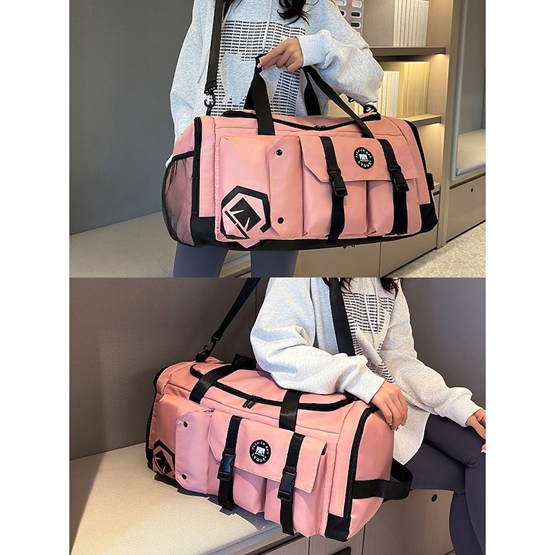 Large Capacity Travel Duffel Bag  Waterproof 3-in-1 Convertible Backpack & Shoulder Bag with Shoe Compartment, Multi-Pocket Gym Sports Bag for Men & Women  Ideal for Hiking, and Weekend Getaways2