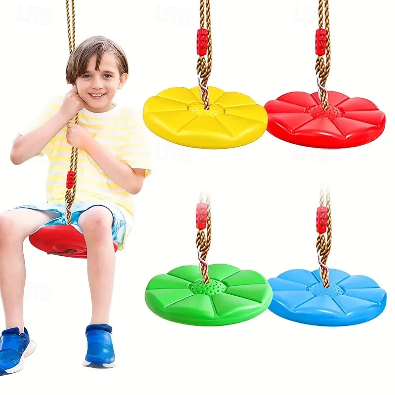 1 Octagonal Petal Hanging Chair Toy Thickened Disc Seat Type Suitable for Children's Indoor and Outdoor Playground Sports
