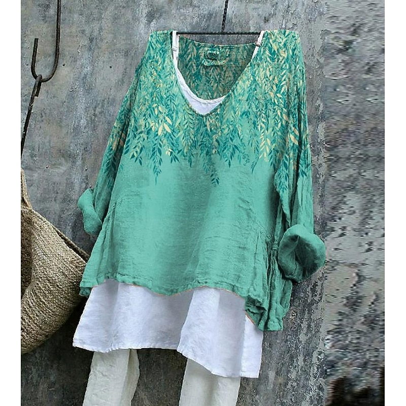 Women's Cotton Linen Blouse Graphic Elegant Vintage Stylish Short Sleeve V Neck Regular Tops Daily Holiday Buttons White Yellow Blue Purple Green Summer Spring4