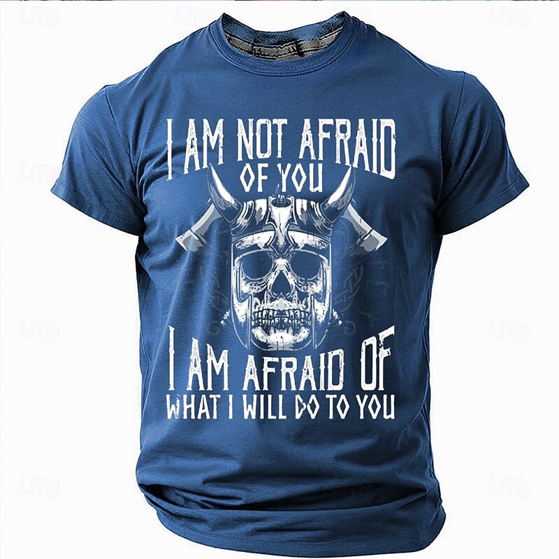 Men's Skull T Shirt Short Sleeve T shirt 3D Print Crew Neck Shirt Gothic Street Dark Party Black Red Blue Summer Spring Clothing Apparel S M L XL XXL XXXL2