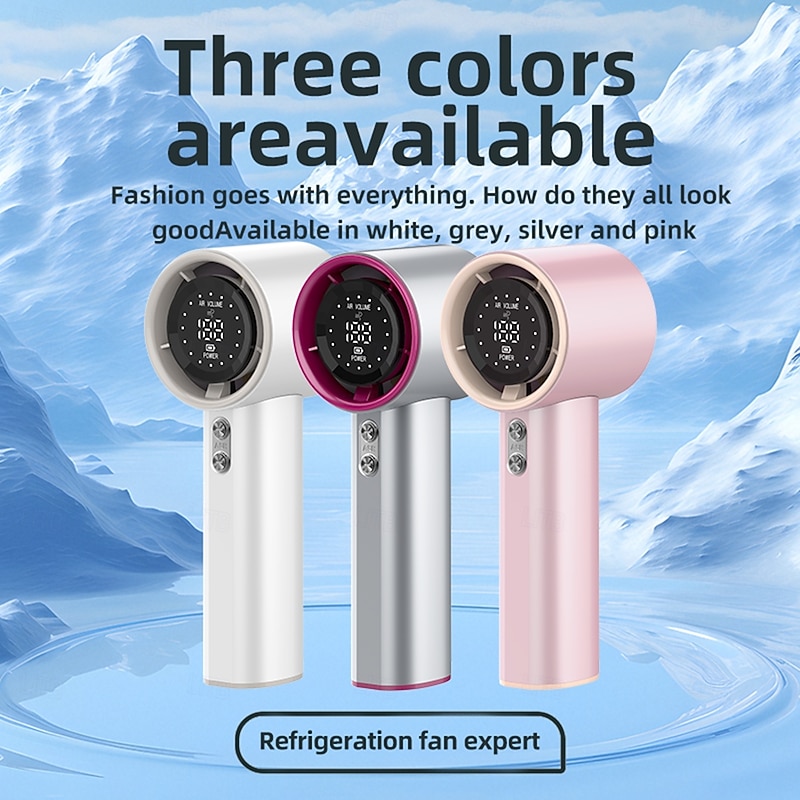 Portable High-Speed Fan Ultra-High Wind, 1–100 Stepless Speeds, LED Digital Display, Smart Touch Control, Anti-Loss Lanyard4