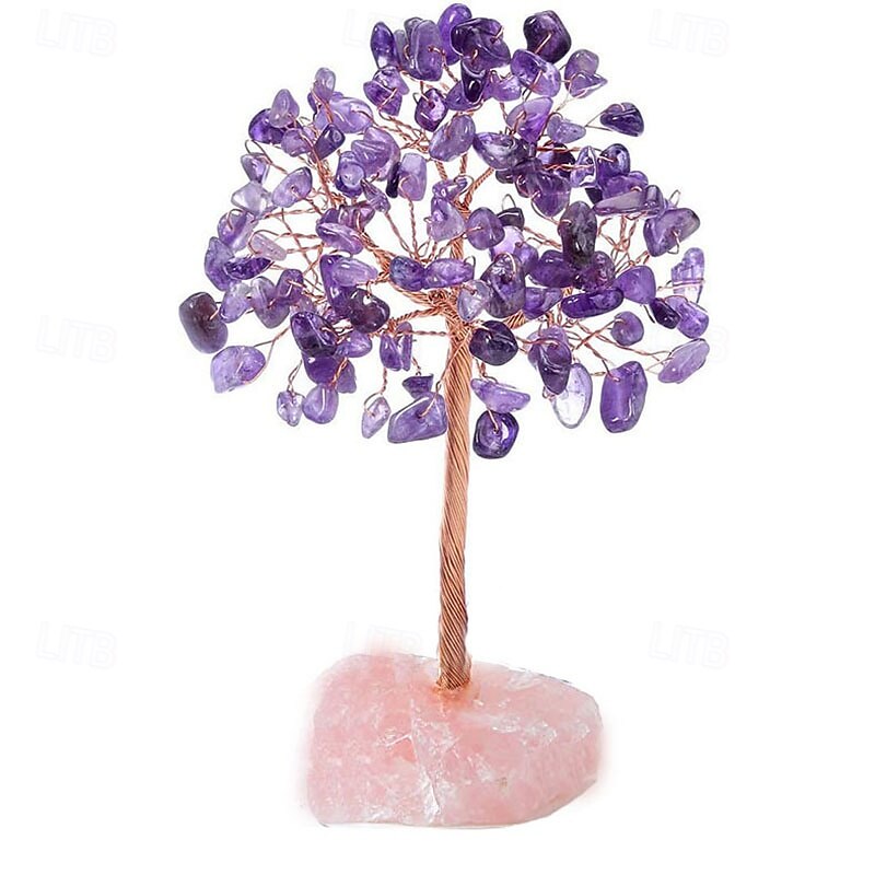 4.72 inch Crystal Tree of Life Healing Crystal Trees for Home Decor Office Desk Decor Living Room Decor Handmade Bonsai Trees for Positive Energy Money Good Luck Birthday Gifts for Women Mom4