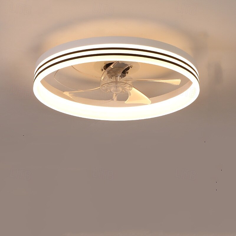 50 cm Dimmable Ceiling Fan Metal Acrylic LED Modern 220-240V4