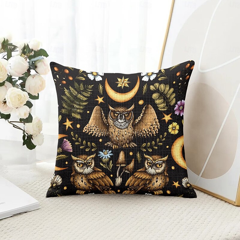 Mandala Bohemian Decorative Toss Pillows Cover 1PC Sun and Moon Soft Square Couch Cushion Case Pillowcase for Bedroom Livingroom Sofa Chair4