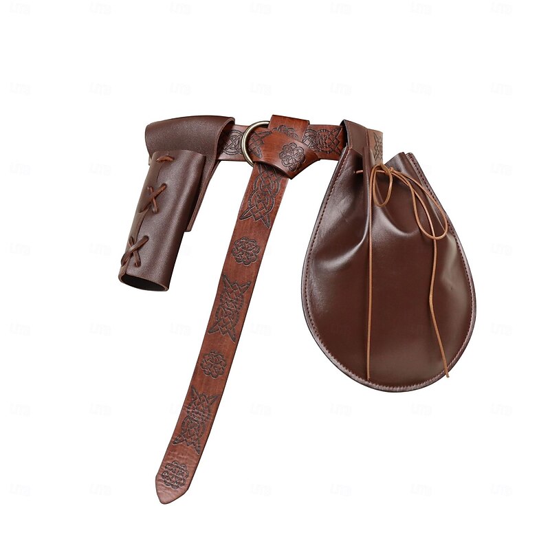 Retro Vintage Medieval Renaissance Waist Belt Belt Pouch Sword Frog Pirate Viking Elven Fancy Dress Women's Viking Pirate Fantasy Halloween Carnival Performance Party LARP Adults' Sword Frog4