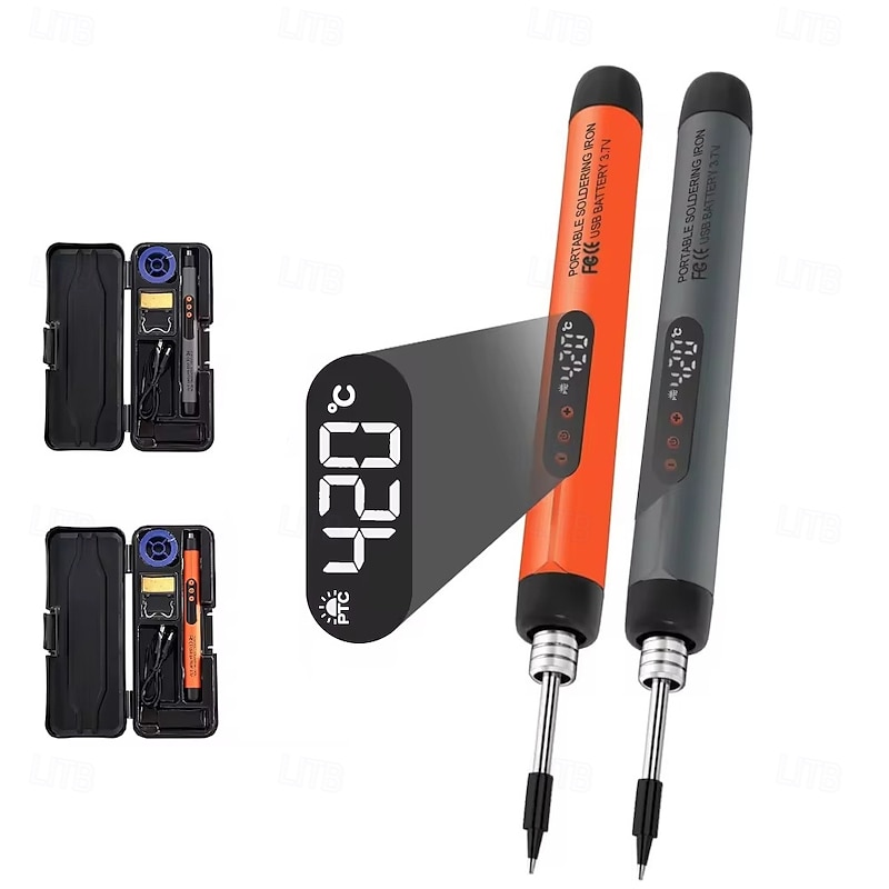 Multifunctional USB Digital Electric Soldering Iron Set Kit Intelligent 300-450 Temperature Adjustable Solder Welding Iron Tool