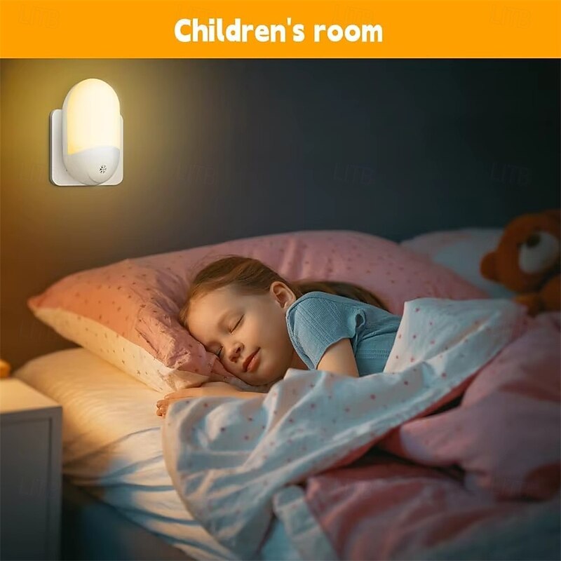 Remote Control LED Night Light Living Room Bedroom Decoration Light Bedside Lamp Warm Glow Light Switch Eye Protection Without Flicker Uk Us Eu Power Plug 1pc3