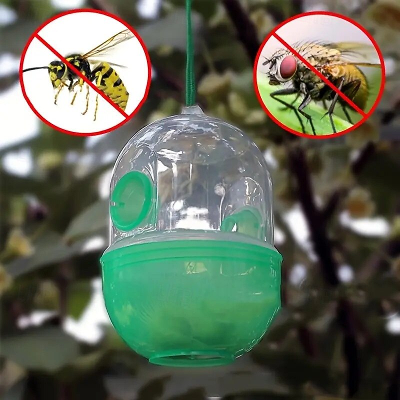 2 Wasp Catcher Fruit Fly Boxes for Outdoor Garden Hanging Insect Traps