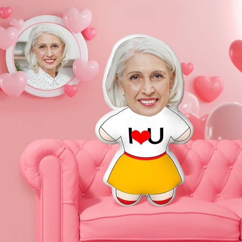 Personalized Gift Memorial Pillow I Love You Soft,Cuddly, Duplex Printed, Hand Washable, Contemporary Designed, Zipper Closed, Cotton Filled, All-Season Decorative Throw Pillow for Cherished Memories3