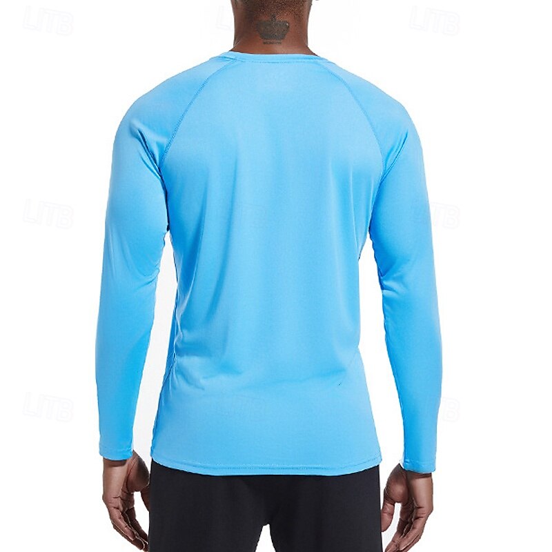 Men's T Shirt Tee Tee Top Long Sleeve Shirt Long Sleeve Crew Neck Summer Spring Plain Fashion Designer Basic Classic Vacation Street Going out Black White Sky Blue Top Tee for Men2