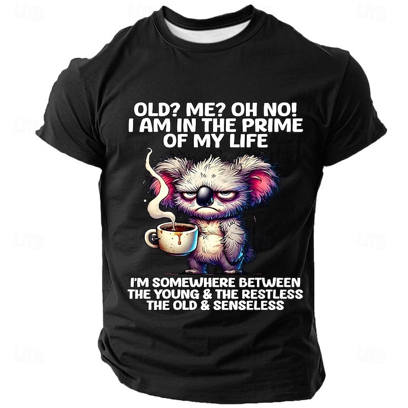 Men's Animal Funny T Shirt Short Sleeve T shirt 3D Print Crew Neck Round Neck Shirt Fashion Exaggerated Daily Party Street Casual Black Red Blue Summer Spring All Seasons Clothing Apparel S M L XL