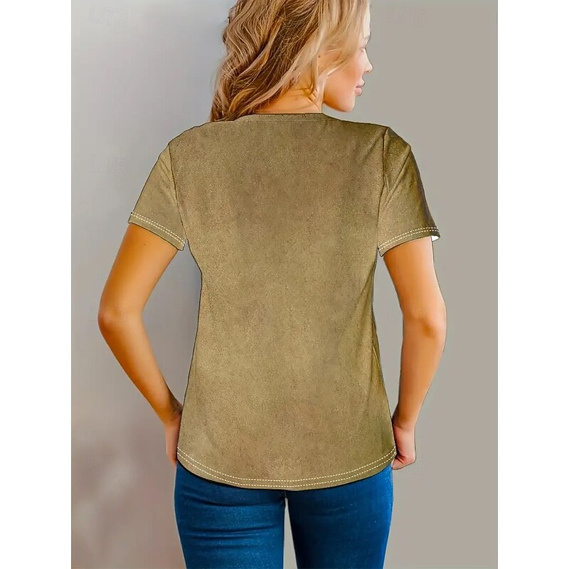 Women's T Shirt Summer Tops Graphic Letter Classic Casual Short Sleeve Crew Neck Crop Tops Daily Weekend Print Rainbow Summer Spring Fall2