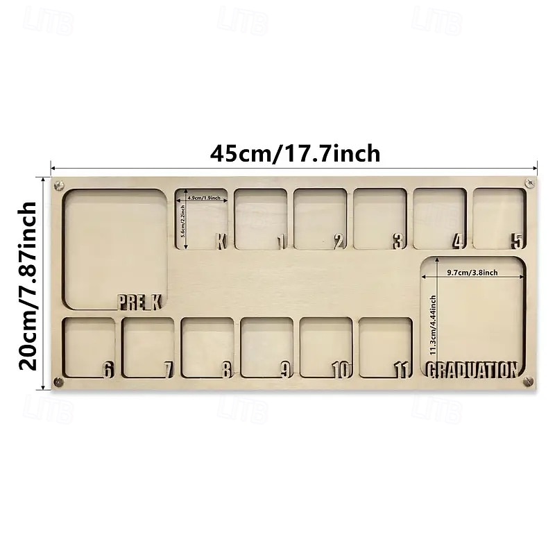 Graduation School Picture Frame, Pre-K to 12, Wooden Photo Frame for School Years (K-12), 14 Photo Slots, Ideal Graduation Gifts & Party Decor for Children and Classmates2